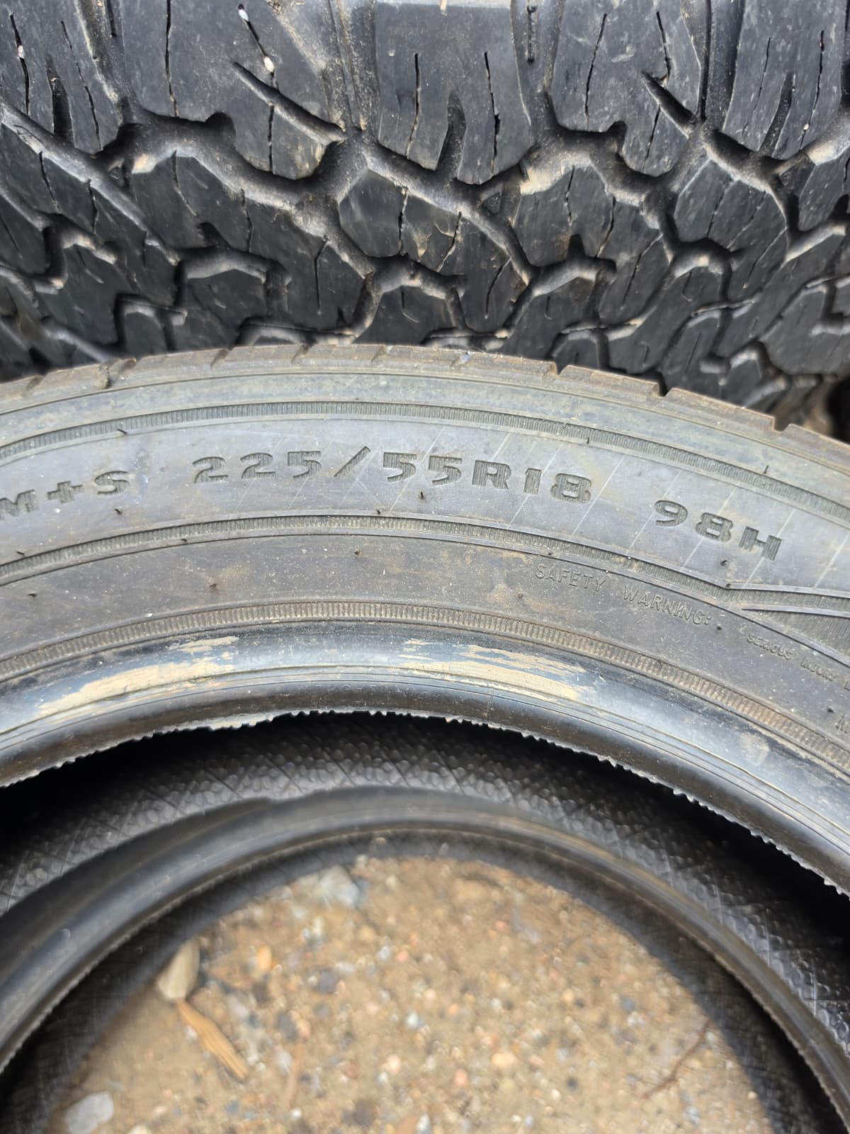 225/55R18 Pair (2 Used Tires) Goodyear Assurance