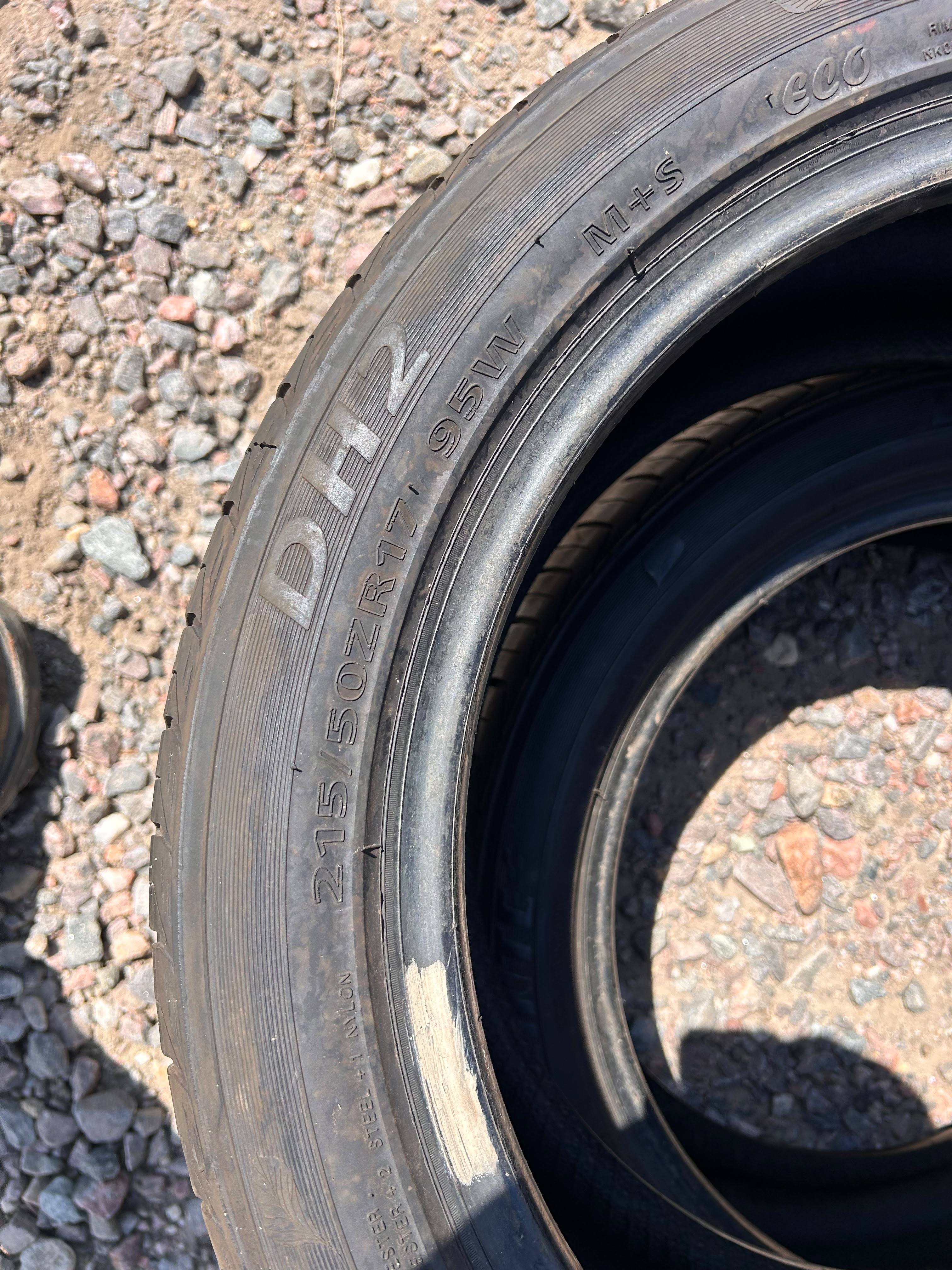 215/50R17 Pair (2 Used Tires) Delinte DH2