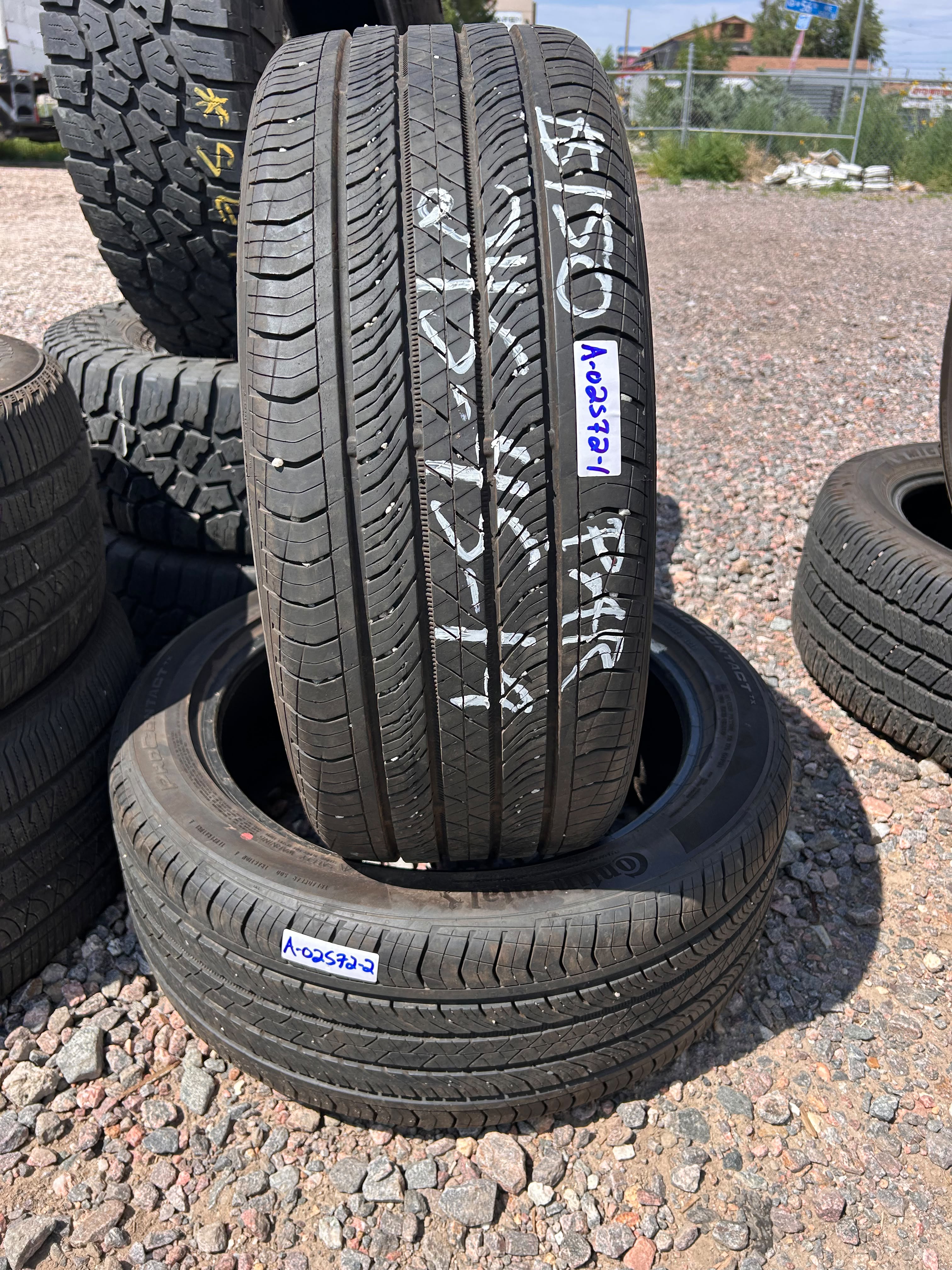 245/45R19 Pair (2 Used Tires)Continental Pro Contact TX