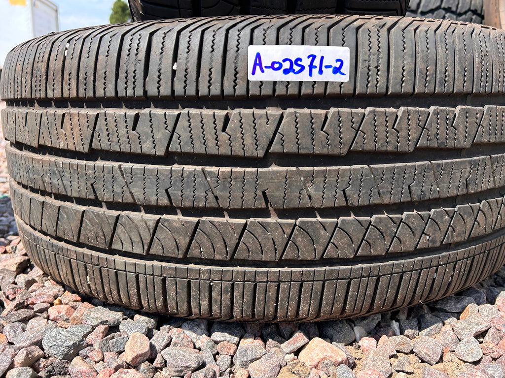 275/45R21 pair (2 Used Tires) Continental Cross Contact
