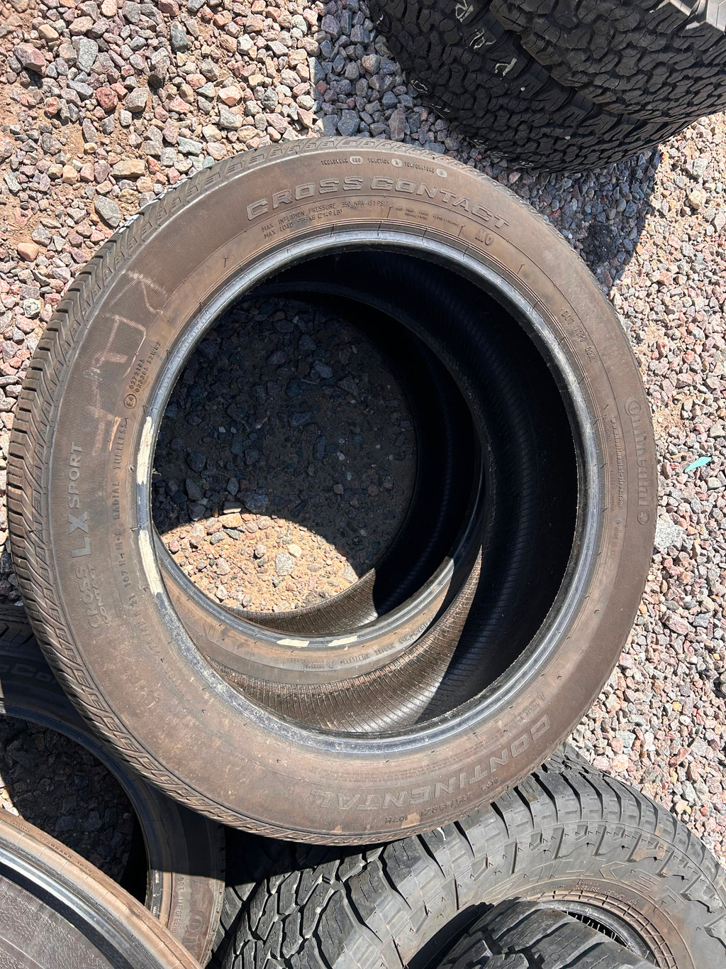 275/45R21 pair (2 Used Tires) Continental Cross Contact