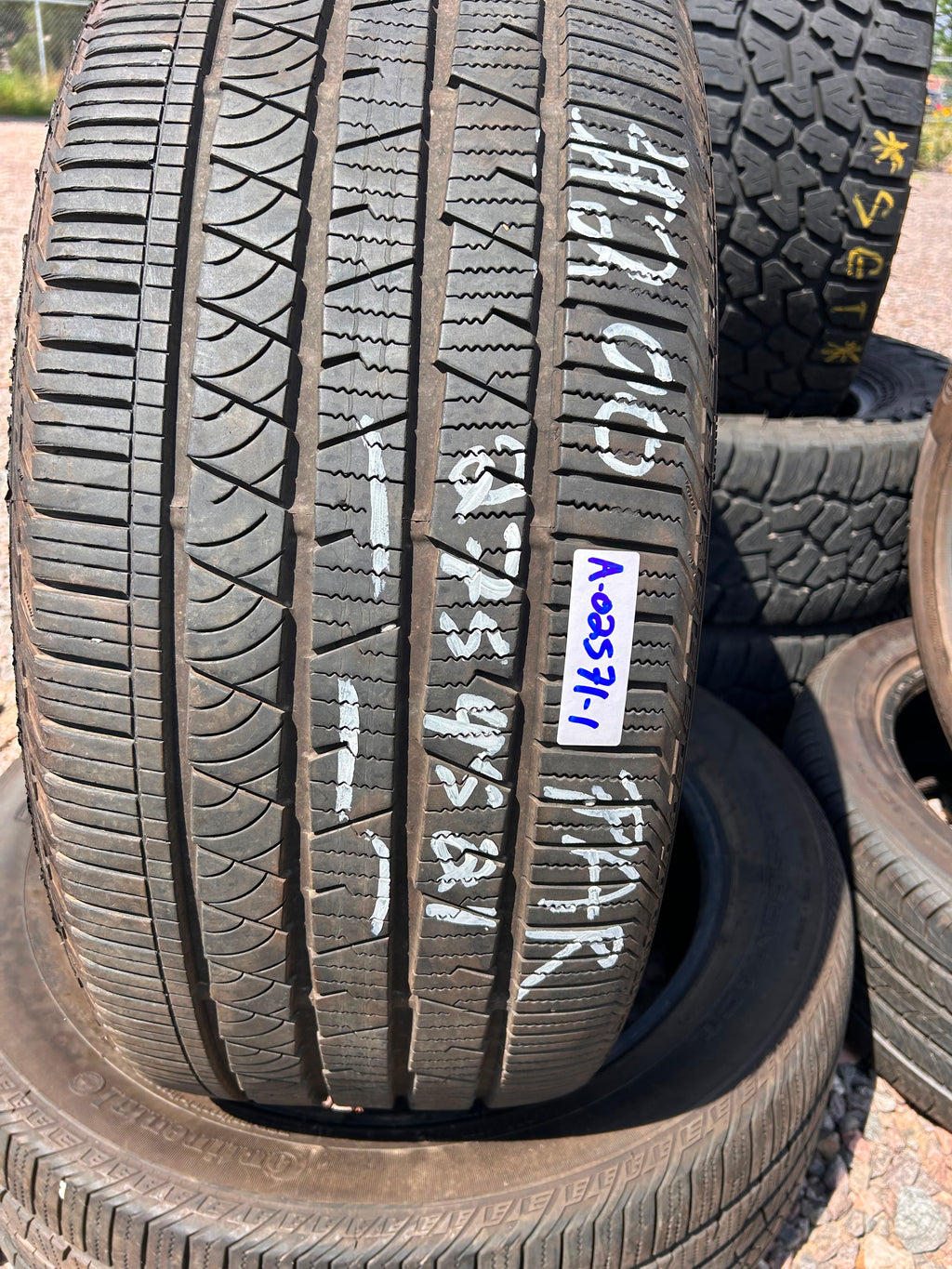 275/45R21 pair (2 Used Tires) Continental Cross Contact