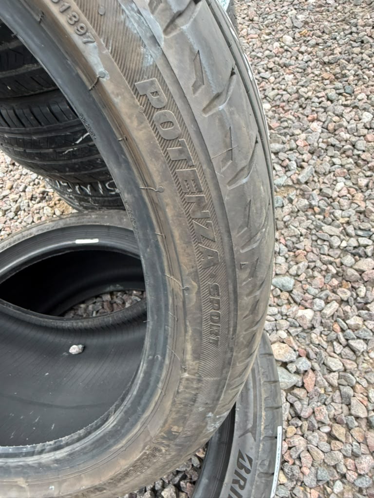 255/35R19 Pair (2 Used Tires) Bridgestone Potenza Sport