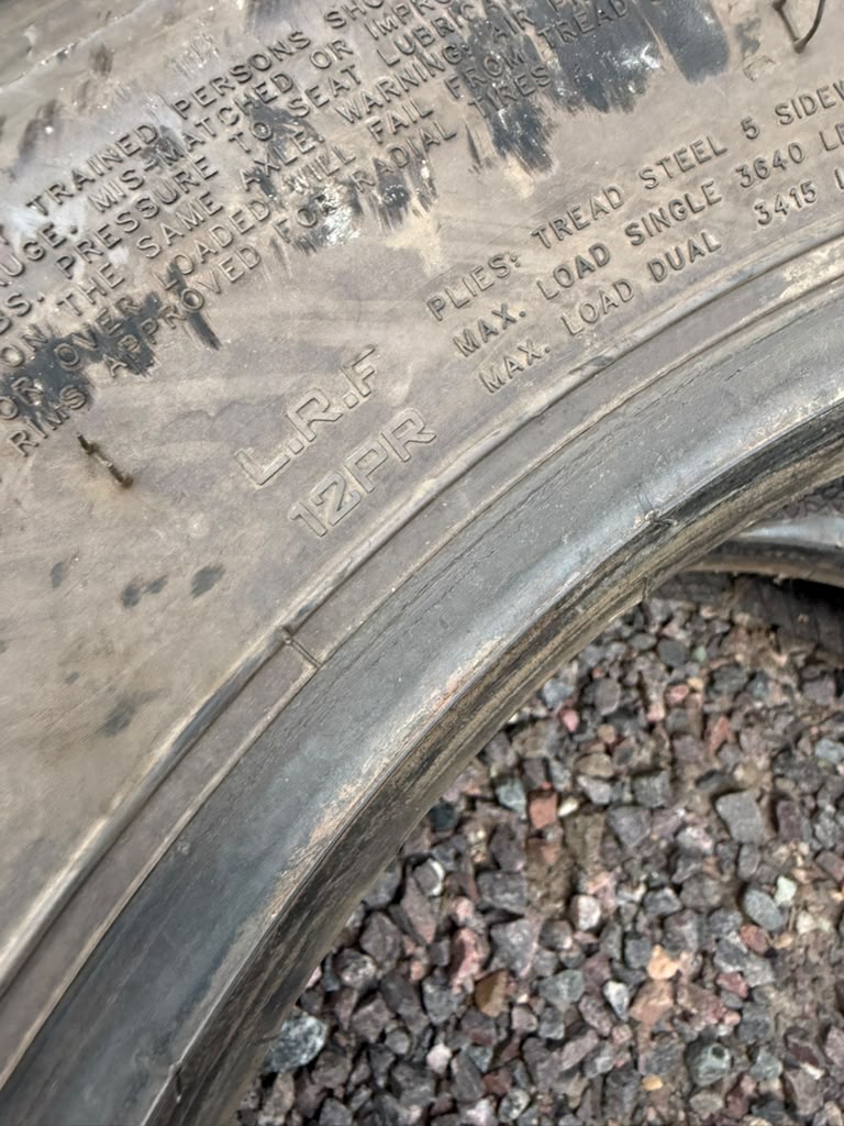 225/70R19.5 Pair (2 Used Tires) Hercules H-702