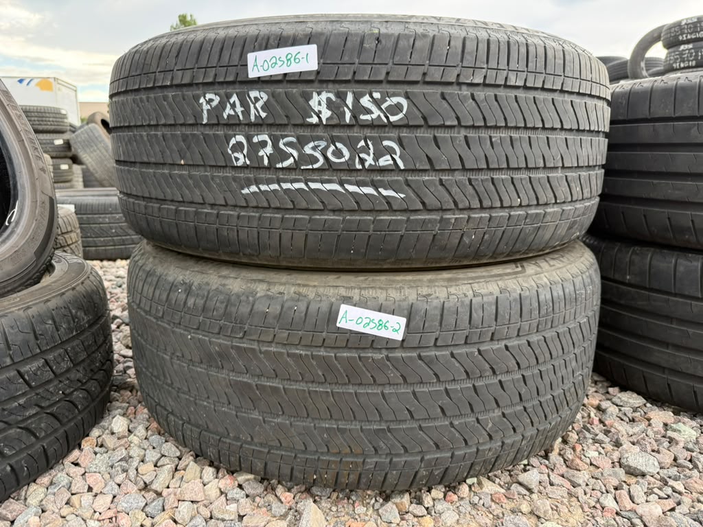275/50R22 Pair (2 Used Tires) Bridgestone Alenza AS02