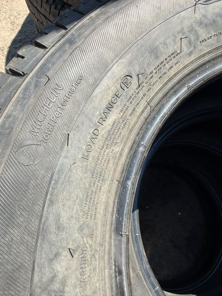 LT235/80R17 Set (4 Used Tires) Michelin Primacy LTX