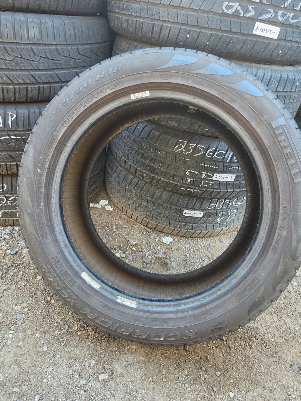 235/50R18 Pair (2 Used Tires) Pirelli Scorpion Verde