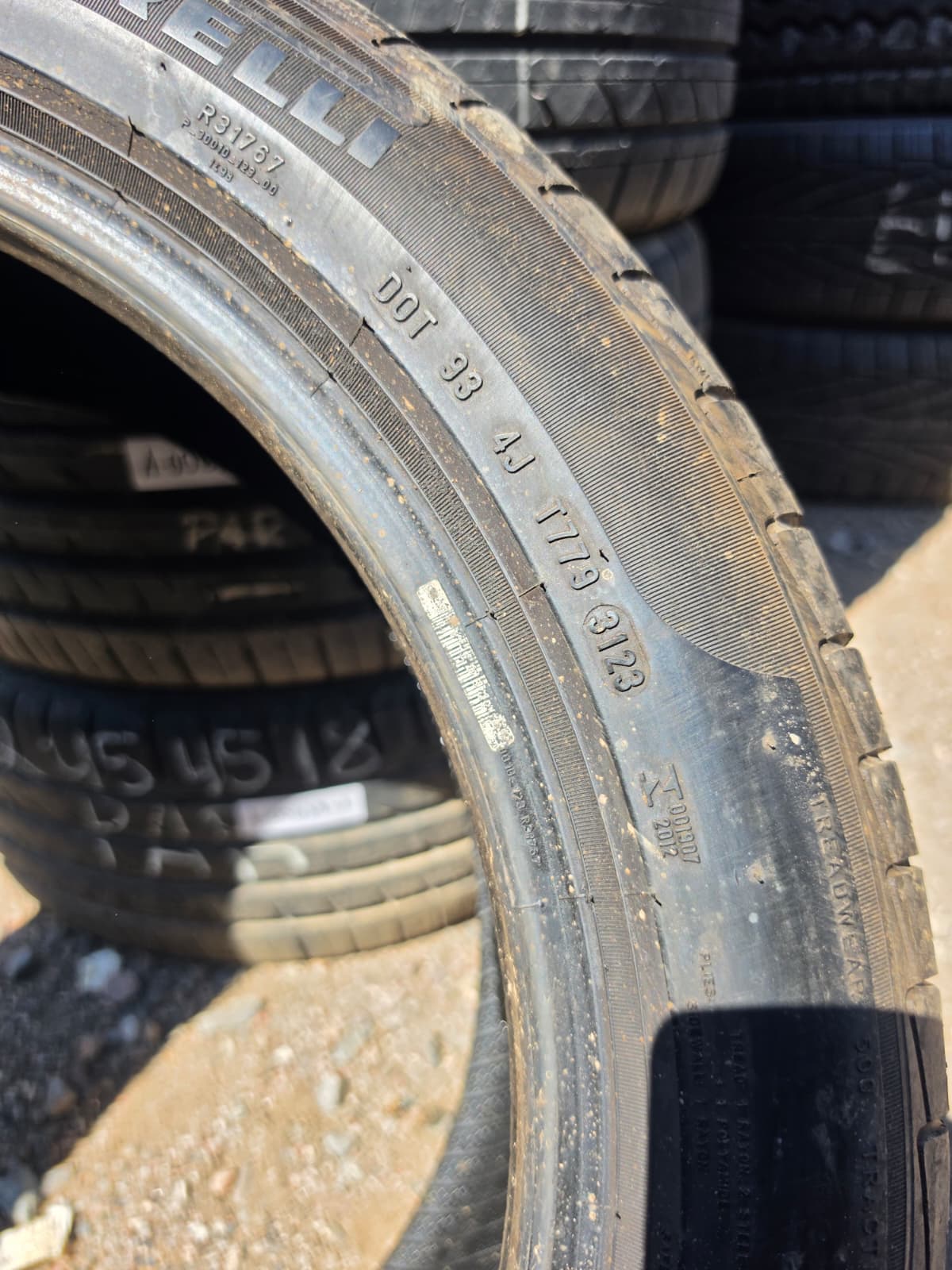 245/45R18 Pair (2 Used Tires) Pirelli Cinturato P7