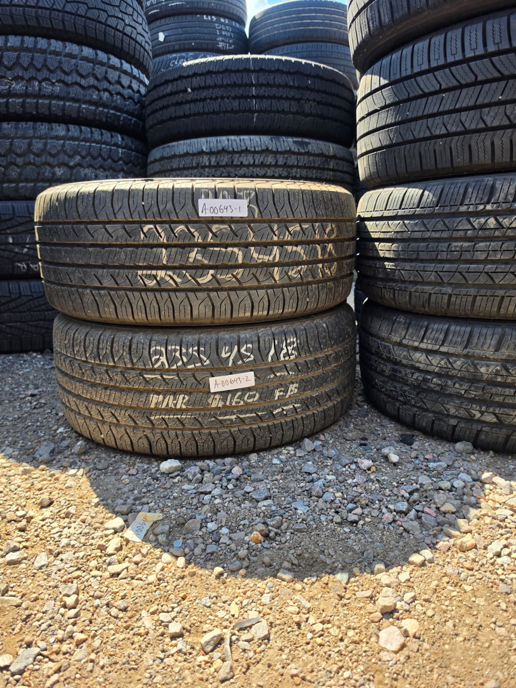 235/45R18 Pair (2 Used Tires) Goodyear Assurance Outlast