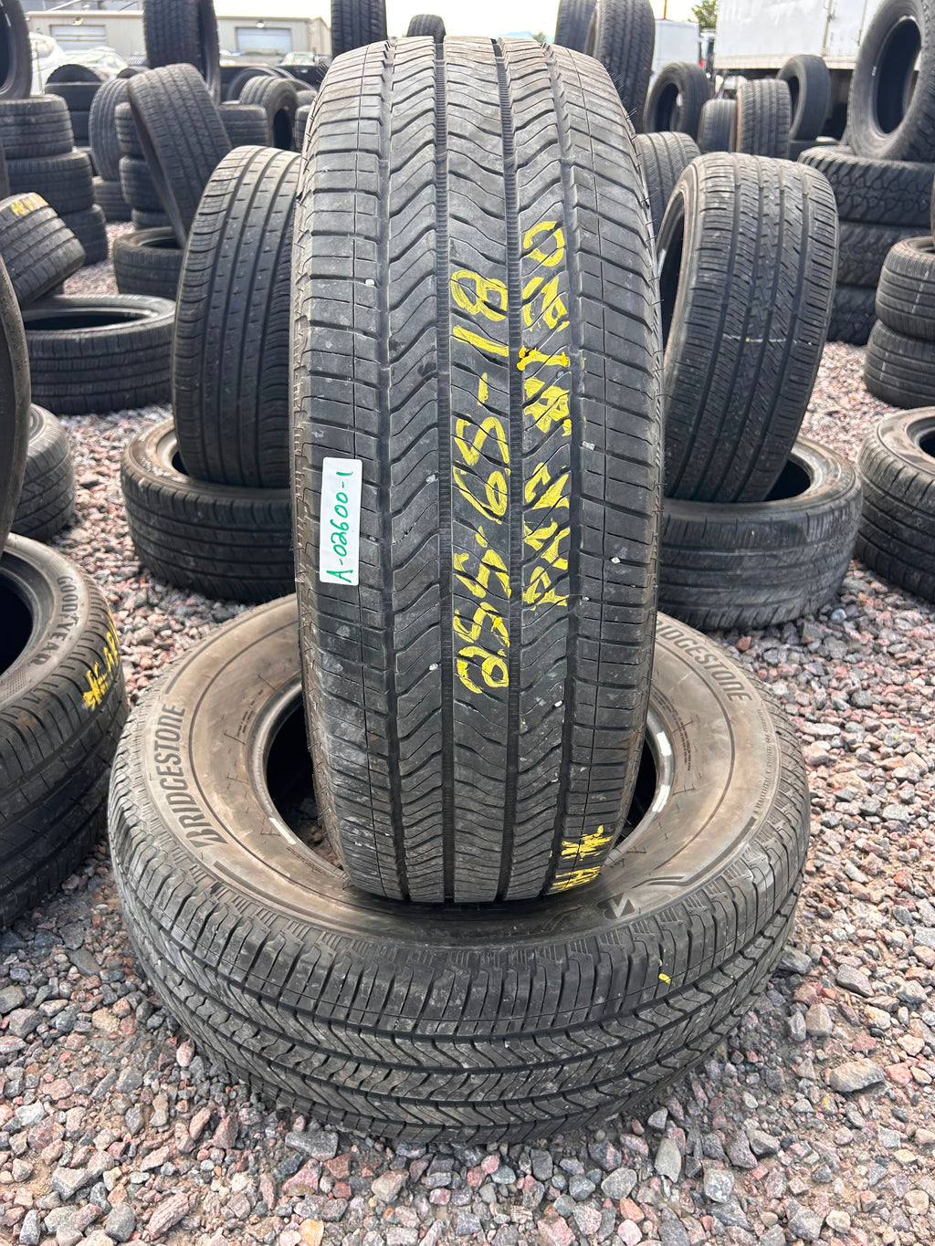 255/65R18 Pair (2 Used Tires) Bridgestone Alenza AS02