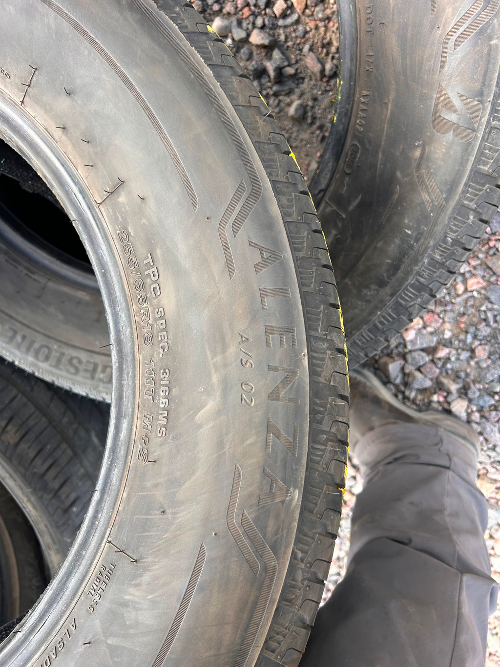 255/65R18 Pair (2 Used Tires) Bridgestone Alenza AS02
