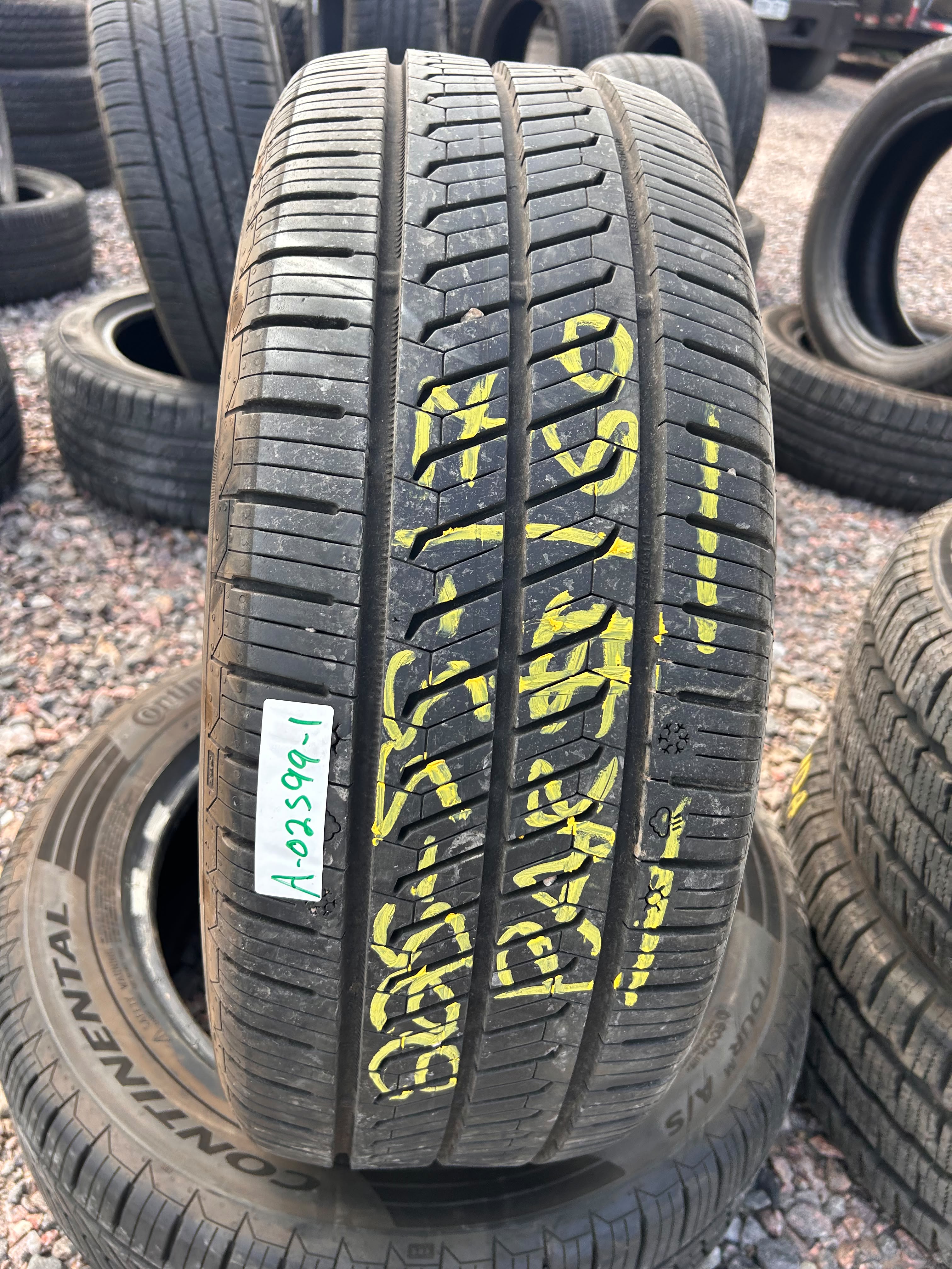 225/55R17 Pair (2 Used Tires) Continental Control Contact