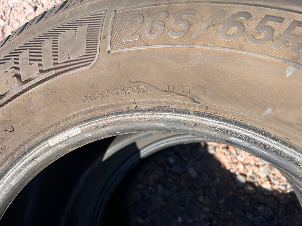 265/65R18 Pair (2 Used Tires) Michelin XLT