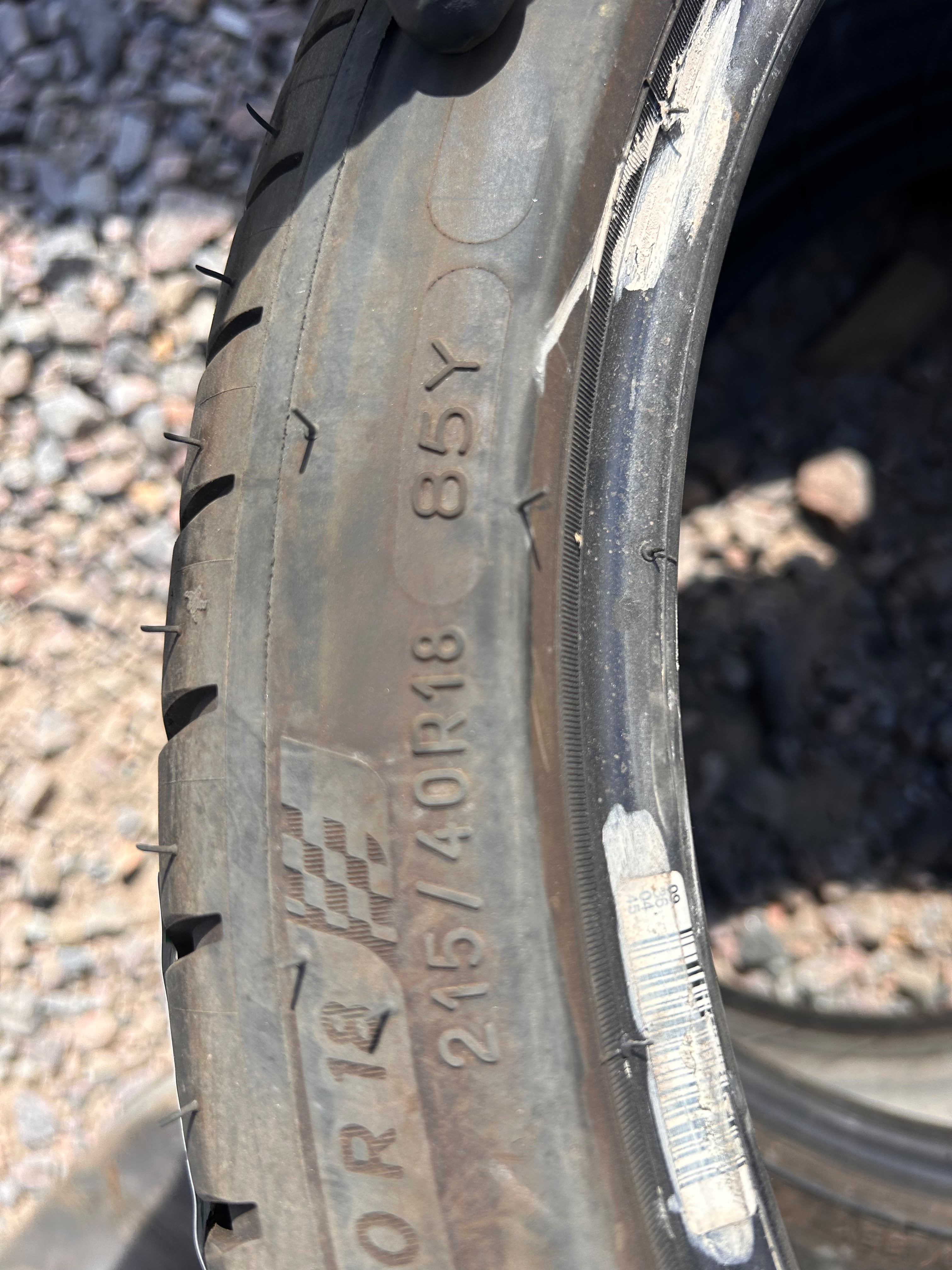 215/40R18 Pair (2 Used Tires) Michelin Pilot Sport 4