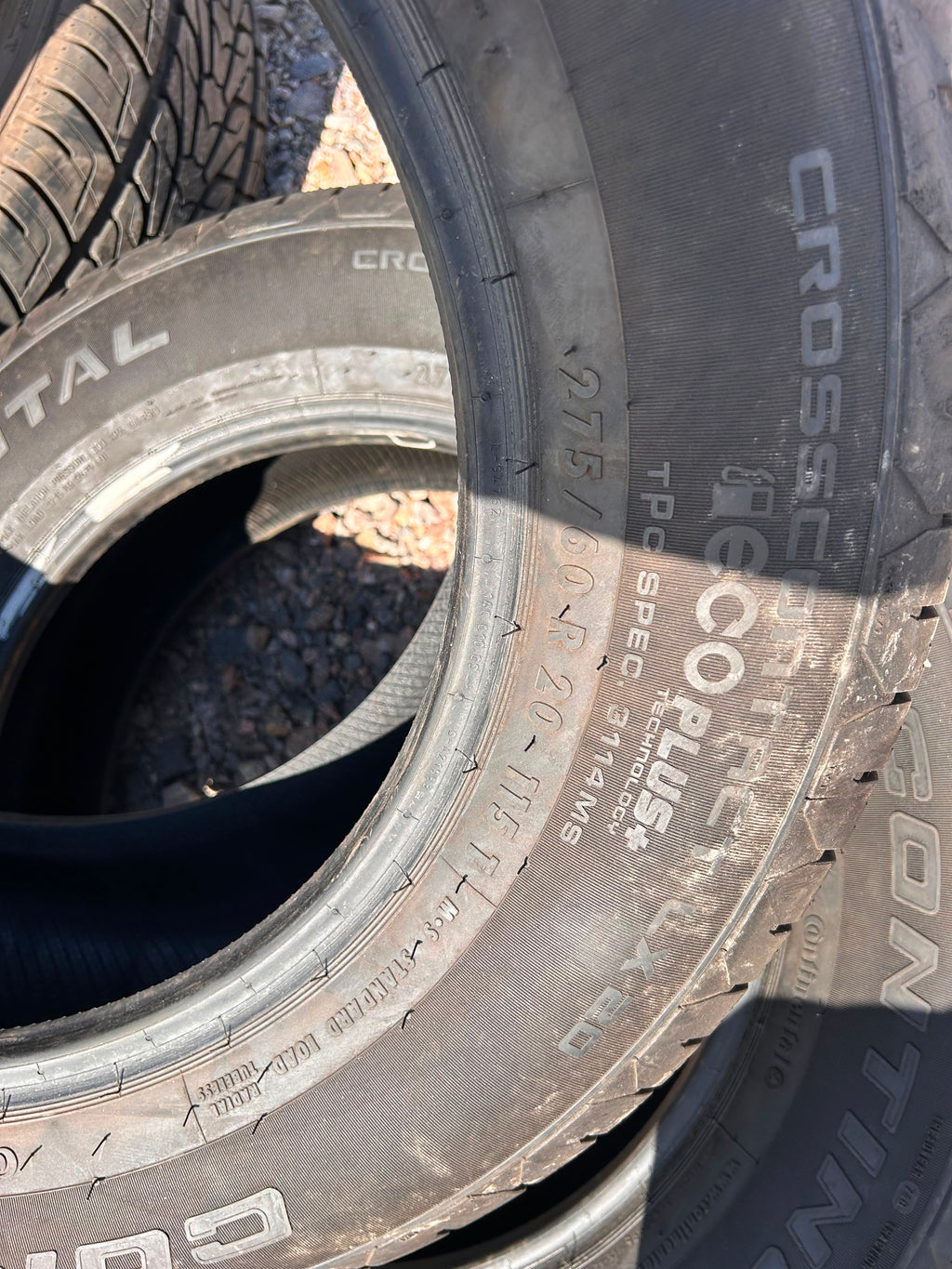 275/60R20 Pair (2 Used Tires) Continental CrossContact LX20