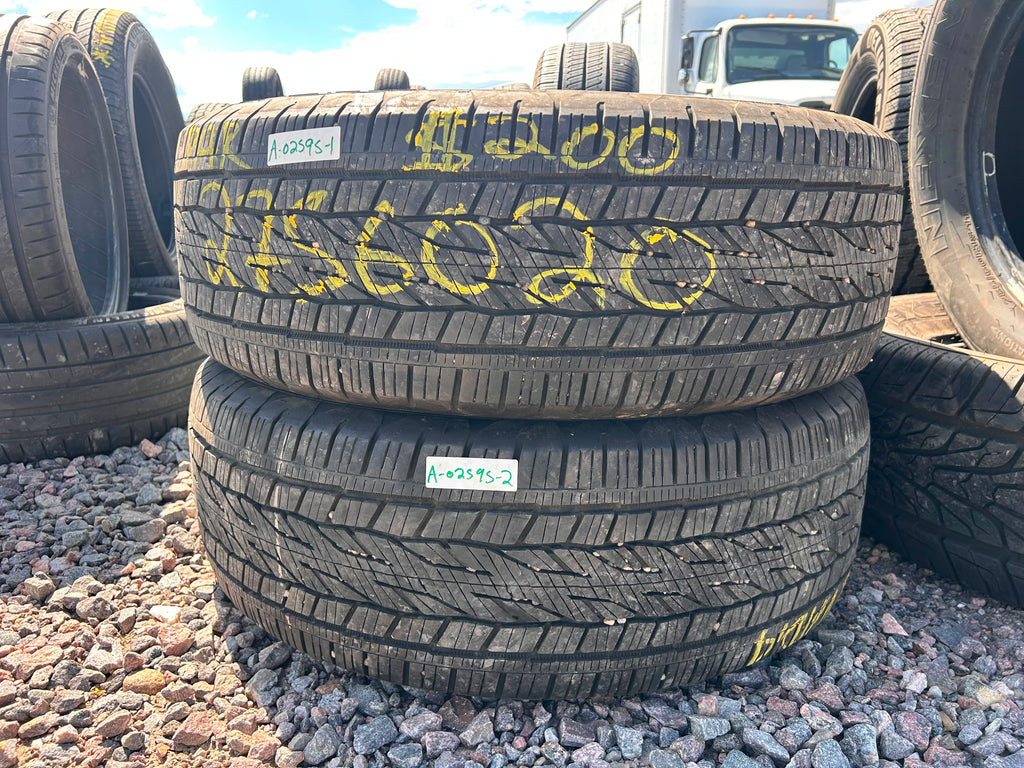 275/60R20 Pair (2 Used Tires) Continental CrossContact LX20