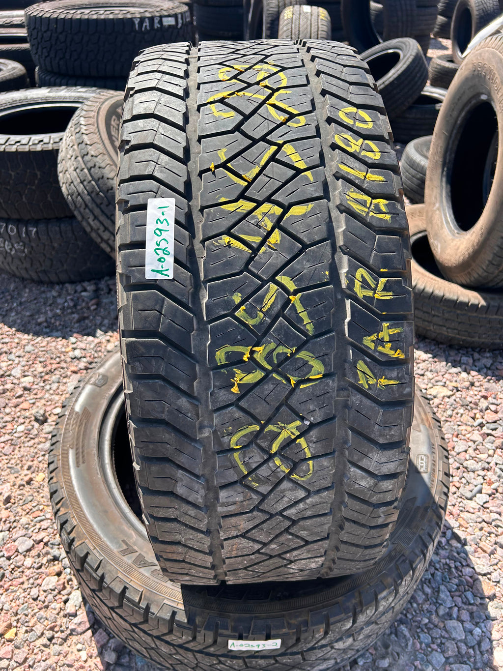 285/45R22 Pair (2 Used Tires) General Grabber