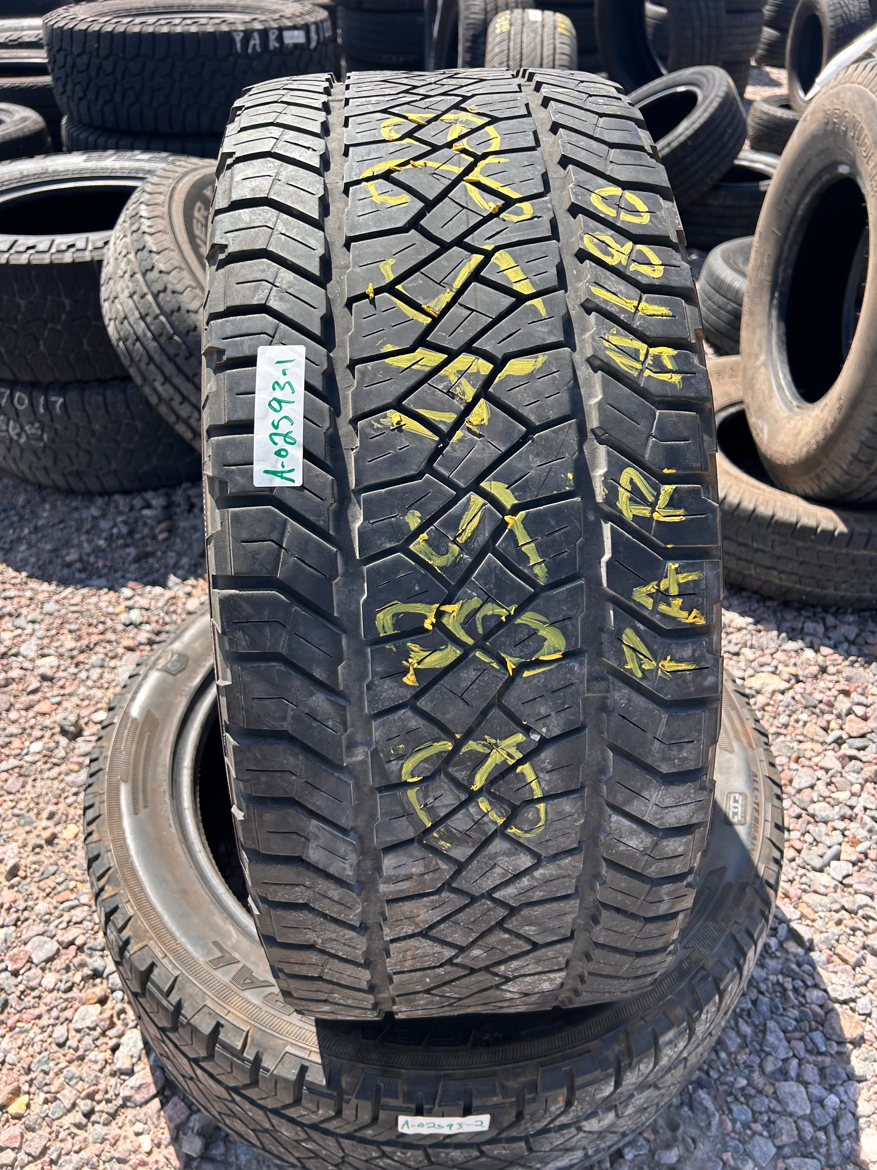 285/45R22 Pair (2 Used Tires) General Grabber