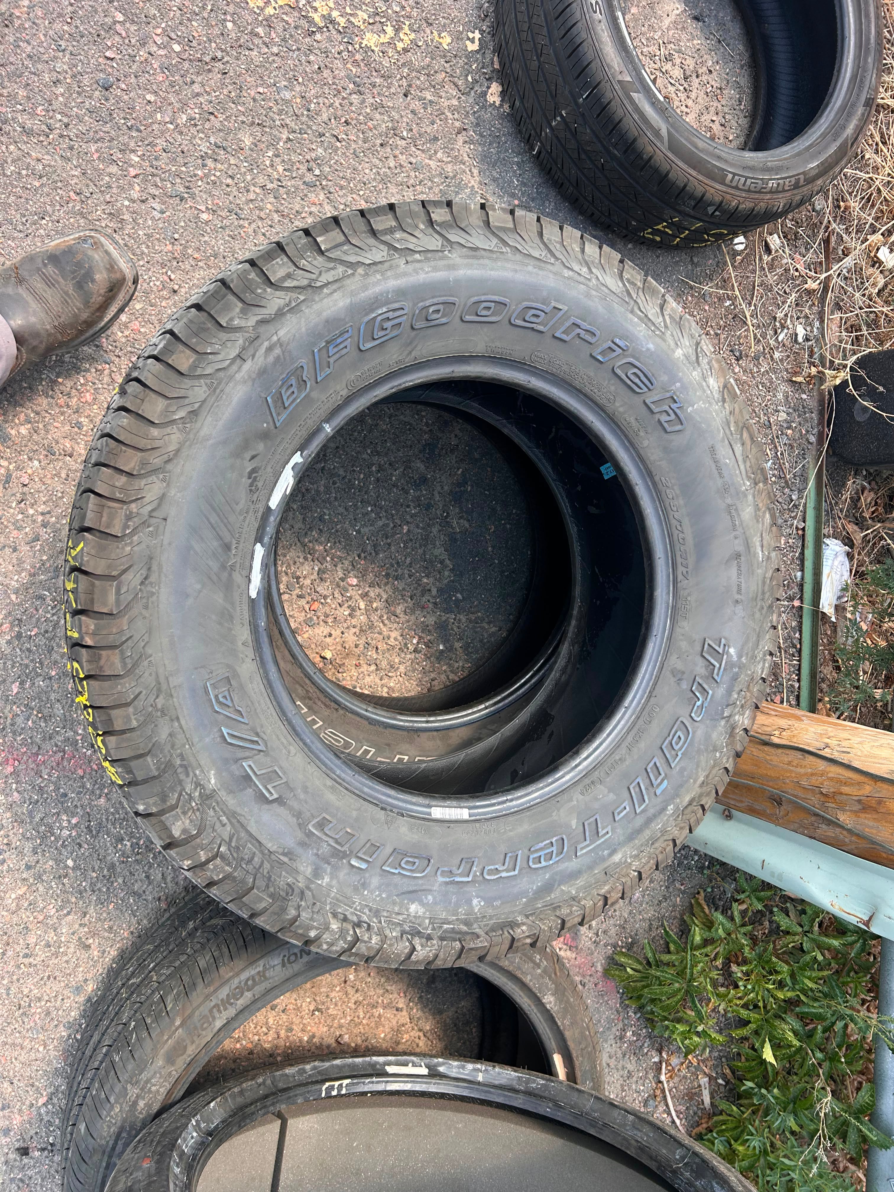 265/70R17 Pair (2 Used Tires) Bfgoodrich Trail Terrain TA