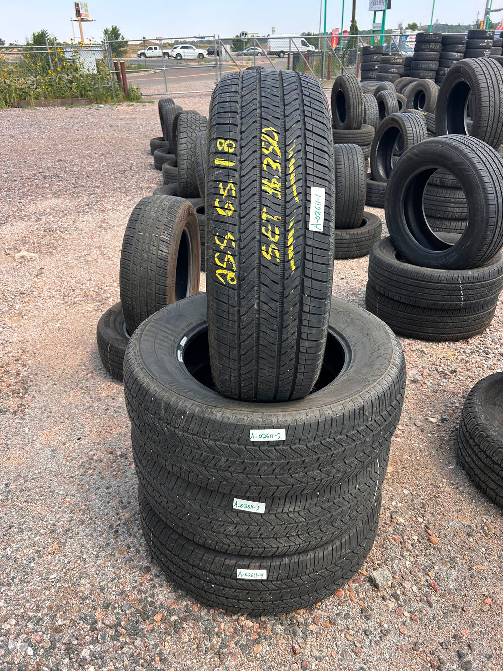 255/65R18 Set (4 Used Tires) Bridgestone Alenza AS02