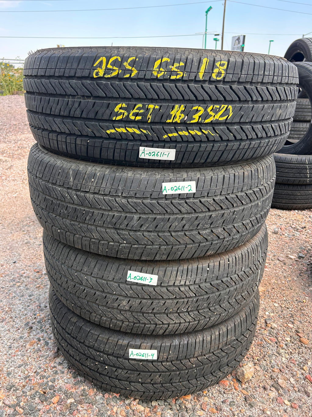 255/65R18 Set (4 Used Tires) Bridgestone Alenza AS02