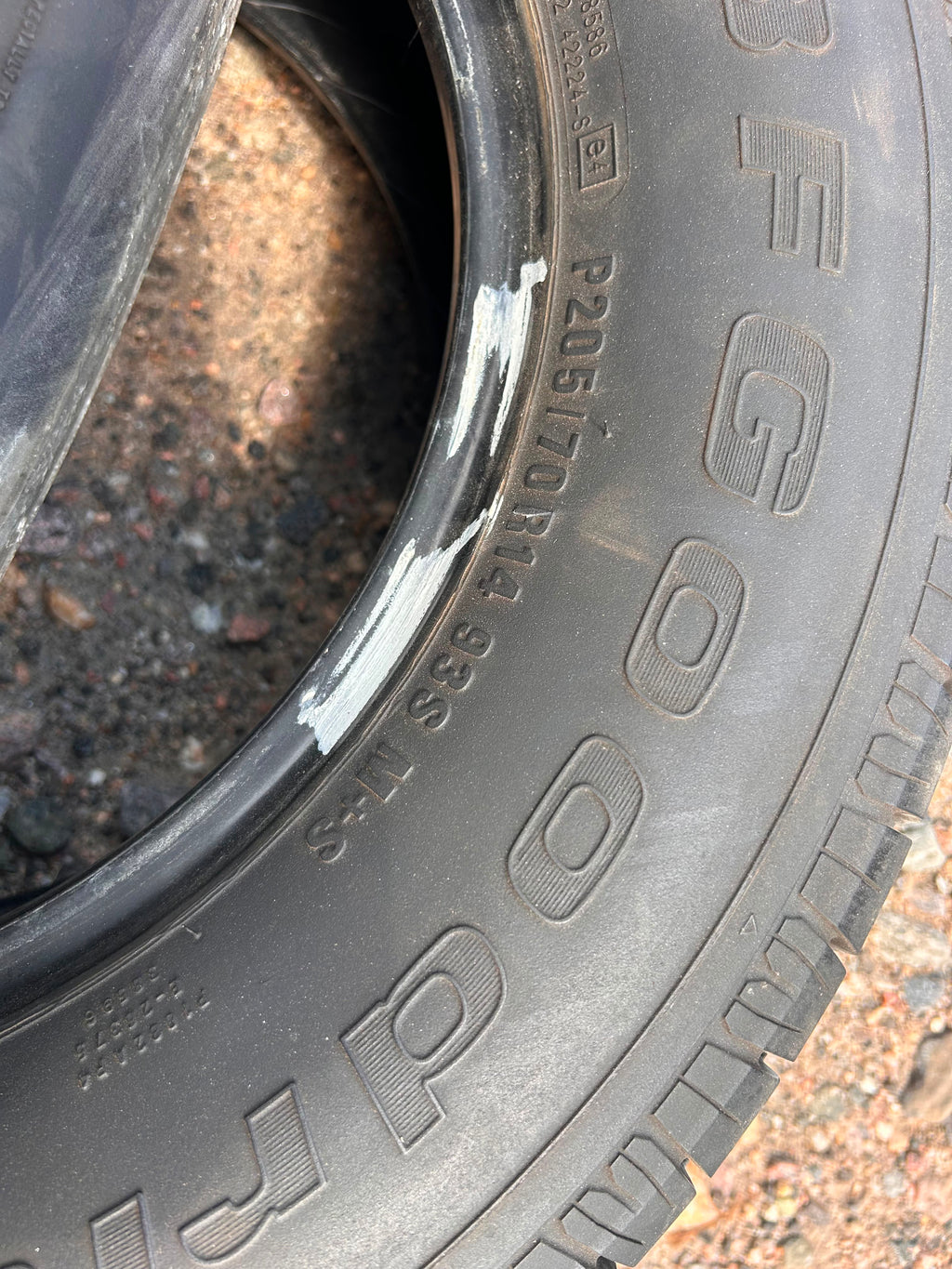 205/70R14 Pair (2 Like New Tires!!) Bfgoodrich Radial TA