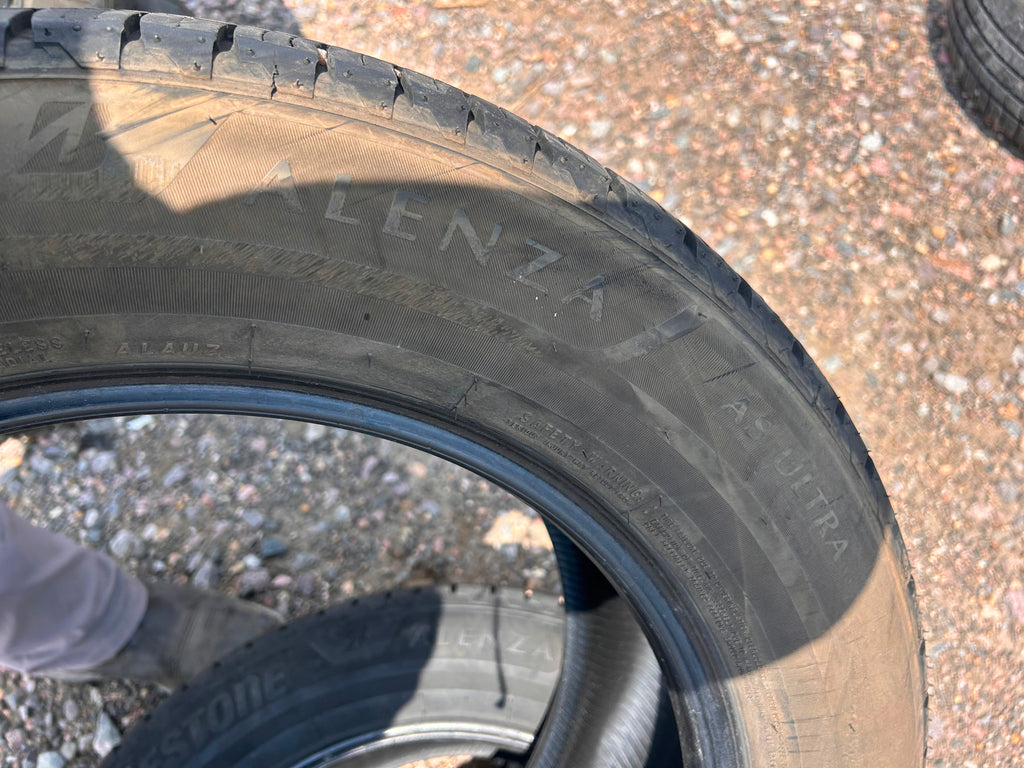 255/55R18 Pair (2 Used Tires) Bridgestone Alenza AS Ultra