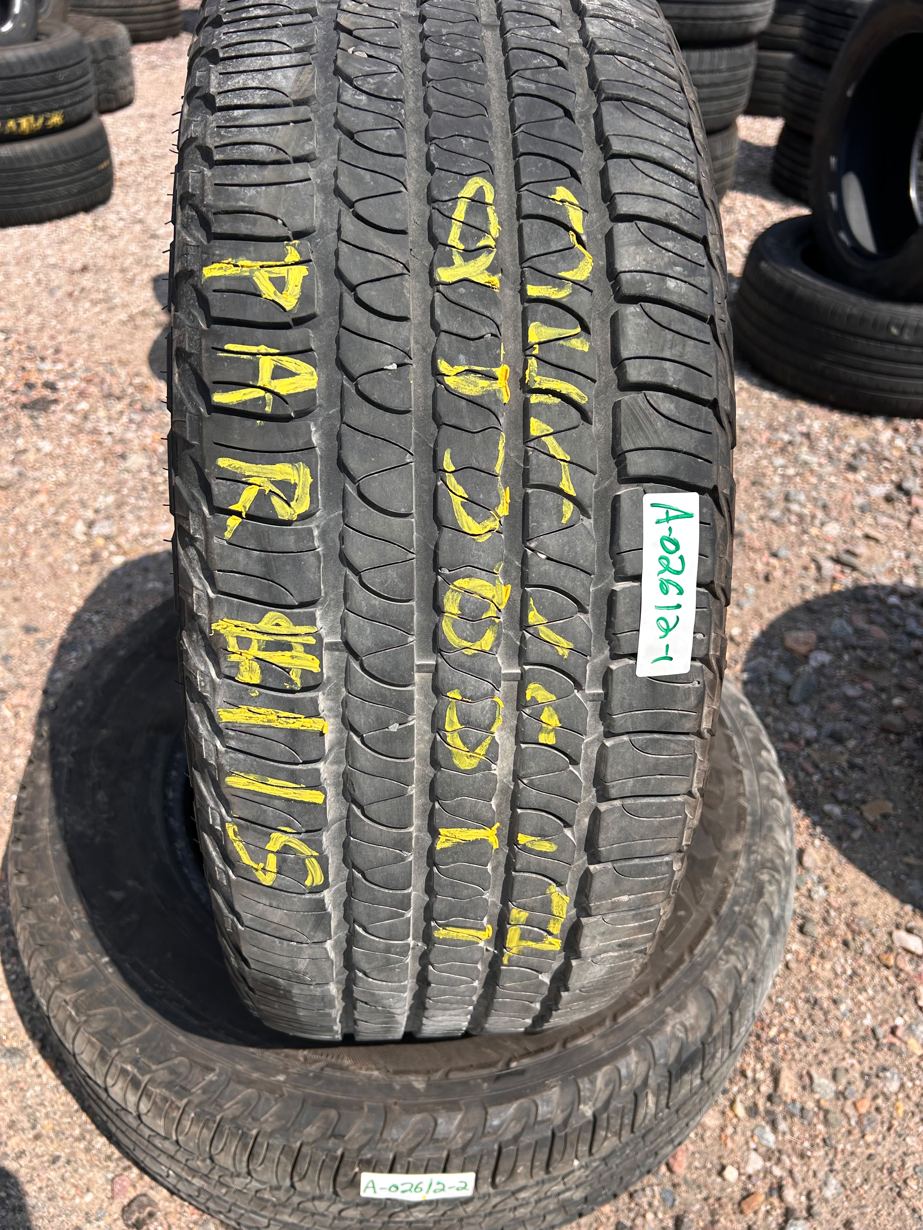 245/65R17 Pair (2 Used Tires) Goodyear Fortera HL