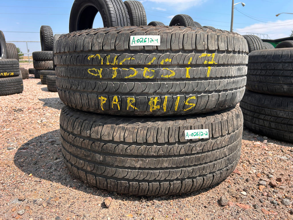 245/65R17 Pair (2 Used Tires) Goodyear Fortera HL