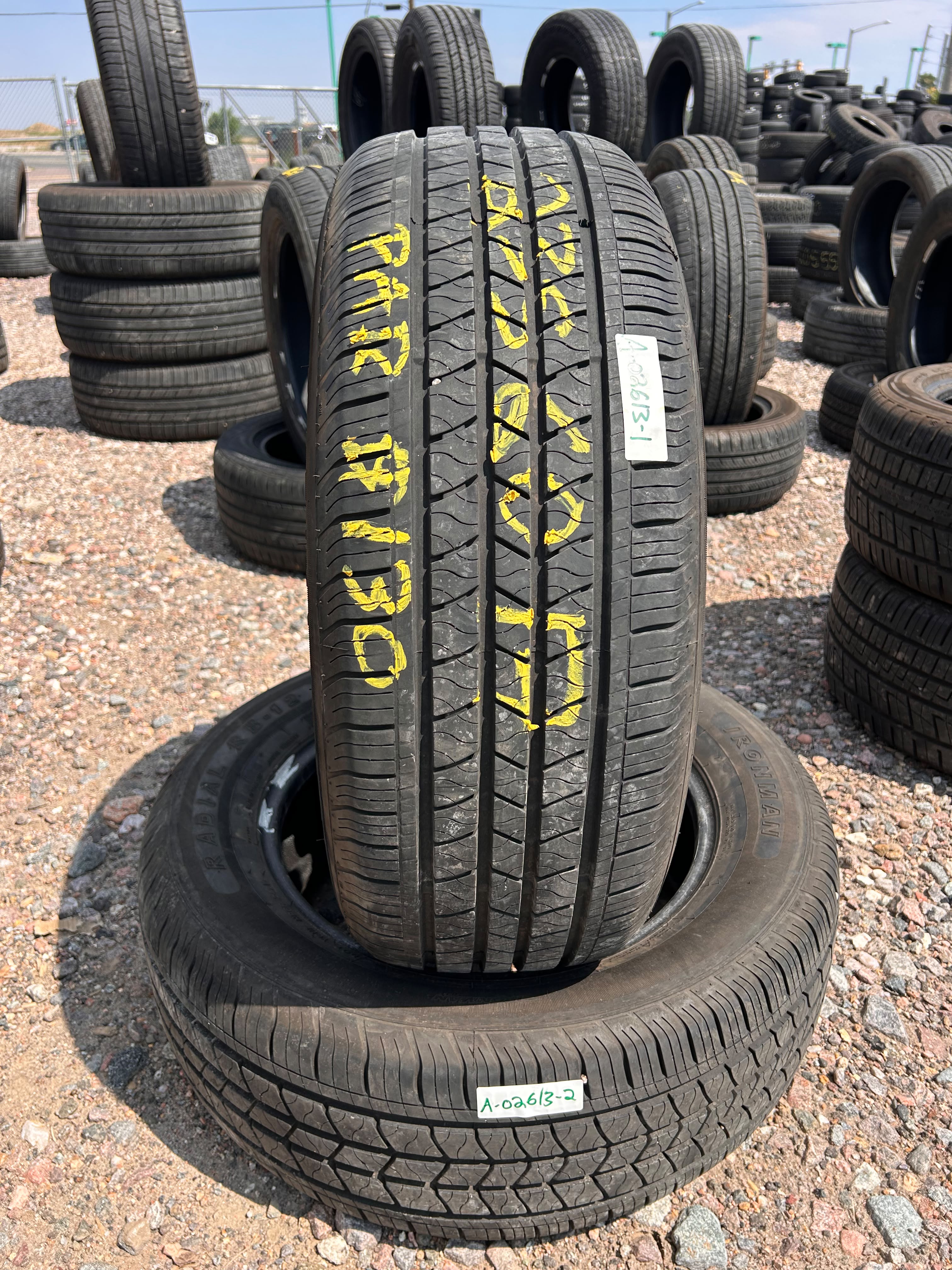 235/60R17 Pair (2 Used Tires) Ironman Radial RB-12
