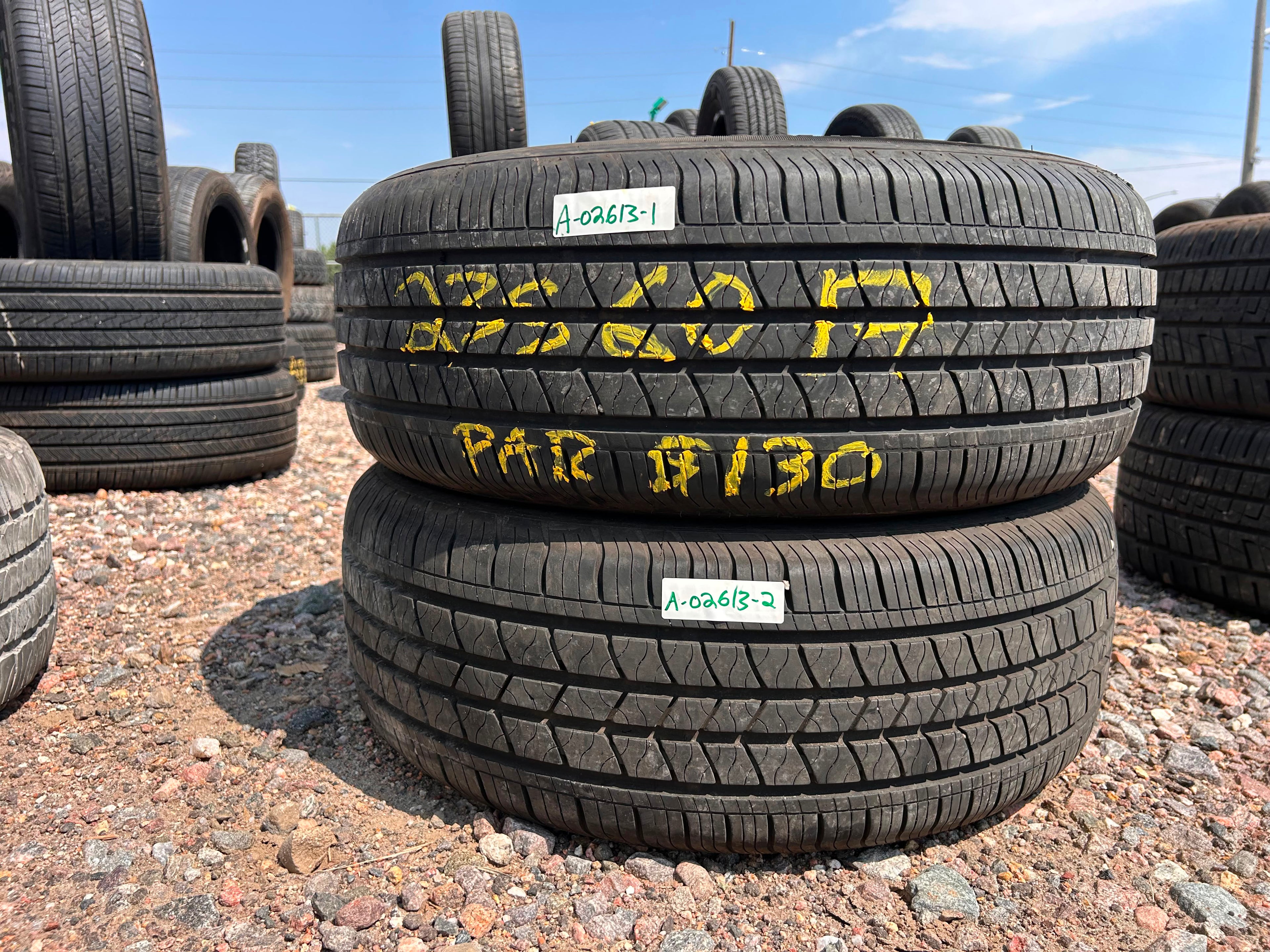 235/60R17 Pair (2 Used Tires) Ironman Radial RB-12