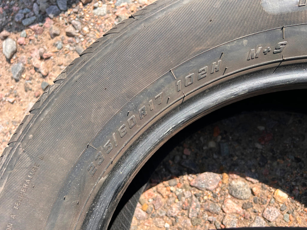 235/60R17 Pair (2 Used Tires) Ironman Radial RB-12