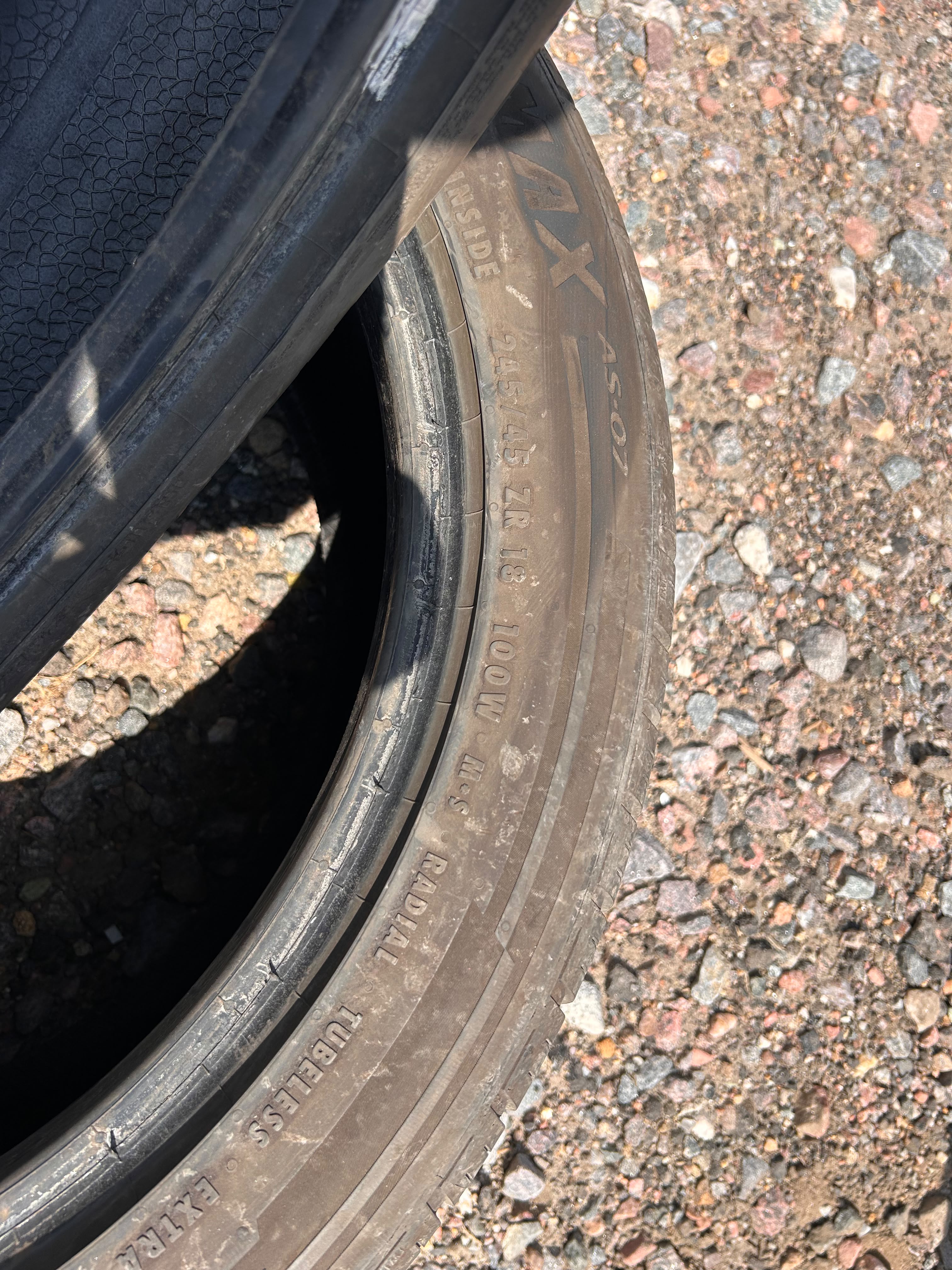 245/45R18 Pair (2 Used Tires) General G Max
