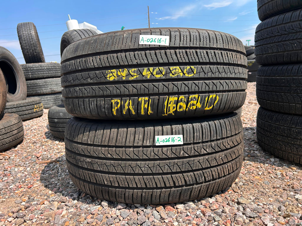 245/40R20 Pair (2 Used Tires) Pirelli PZero