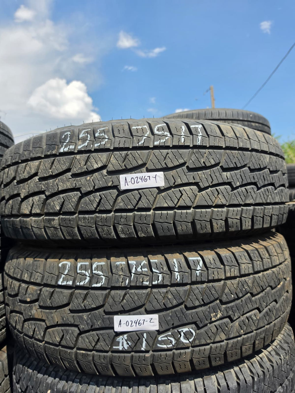 255/75R17 Pair (2 Used Tires) Westlake Radial SL369