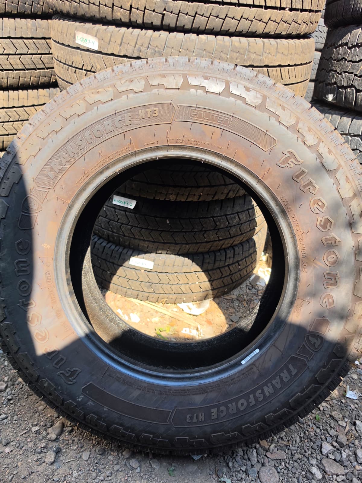 LT245/75R17 Pair (2 Used Tires) Firestone Transforce HT3