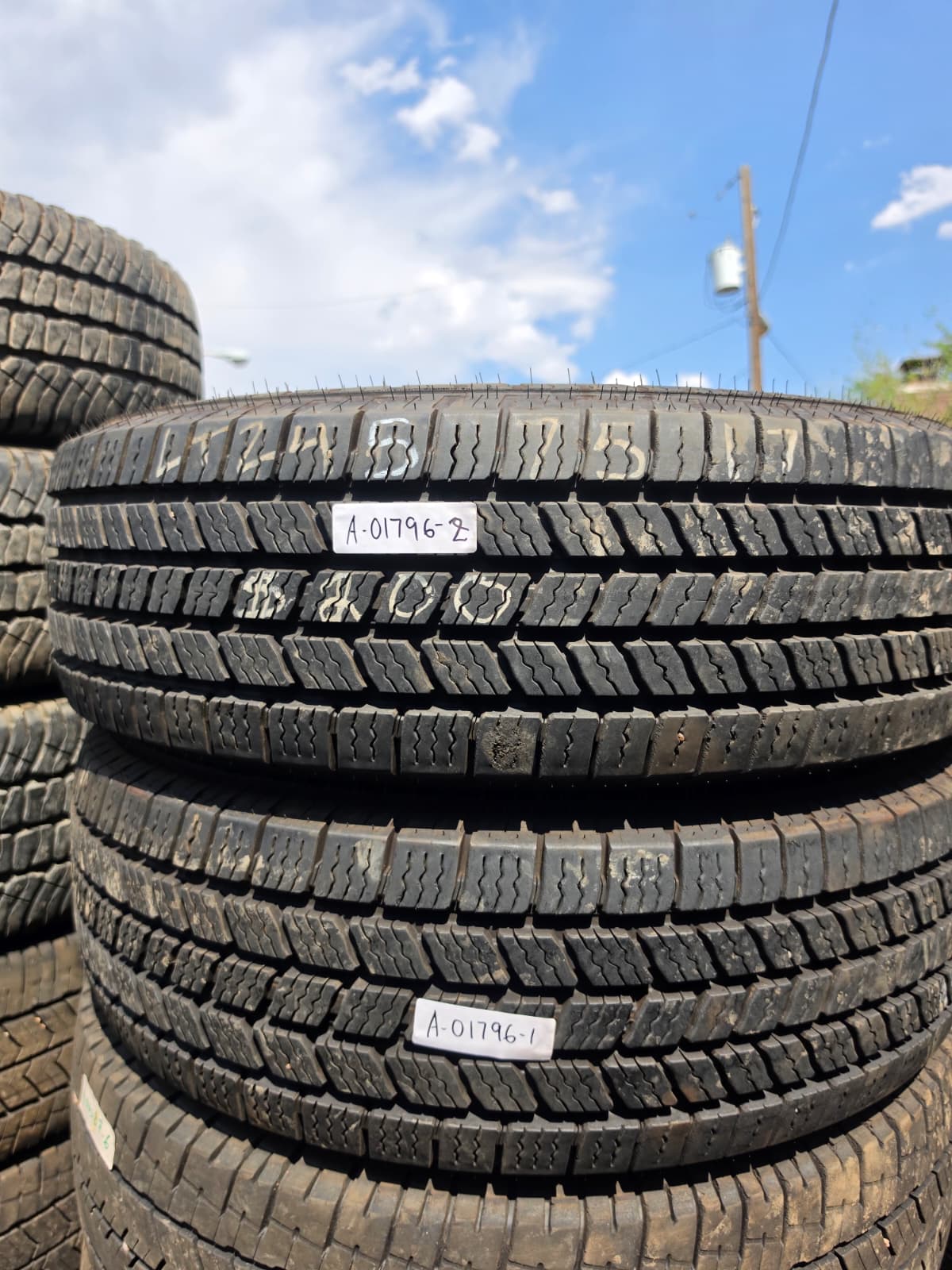 LT245/75R17 Pair (2 Used Tires) Firestone Transforce HT3