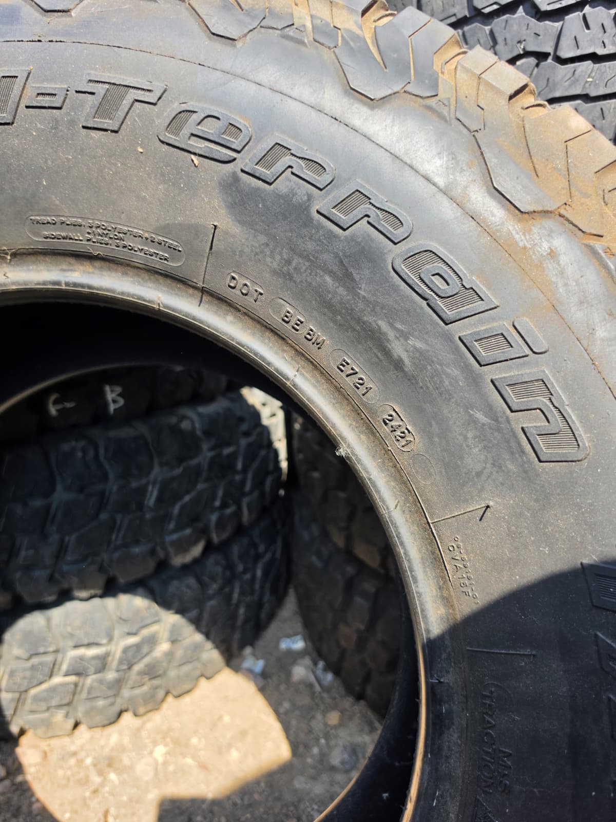 LT315/70R17 Pair (2 Used Tires) Bfgoodrich KO2