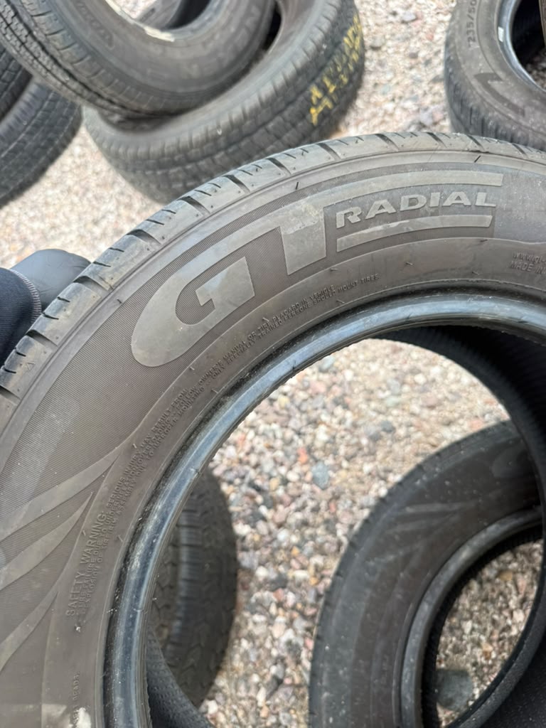 225/60R16 Pair (2 Used Tires) Gt Radial Champiro Touring