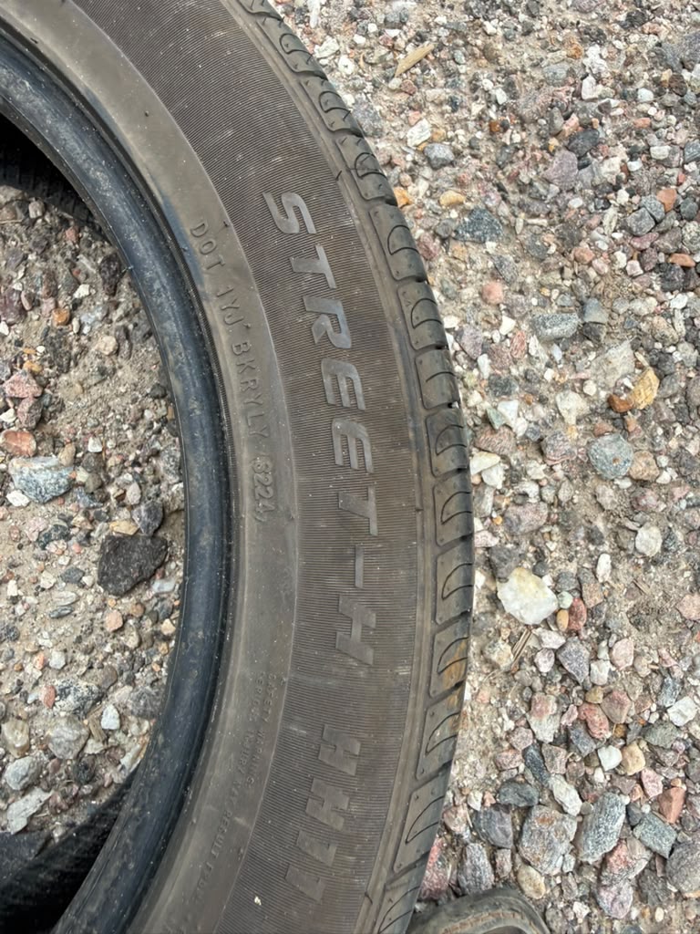 215/55R17 Pair (2 Used Tires)  Blackhawk Street H