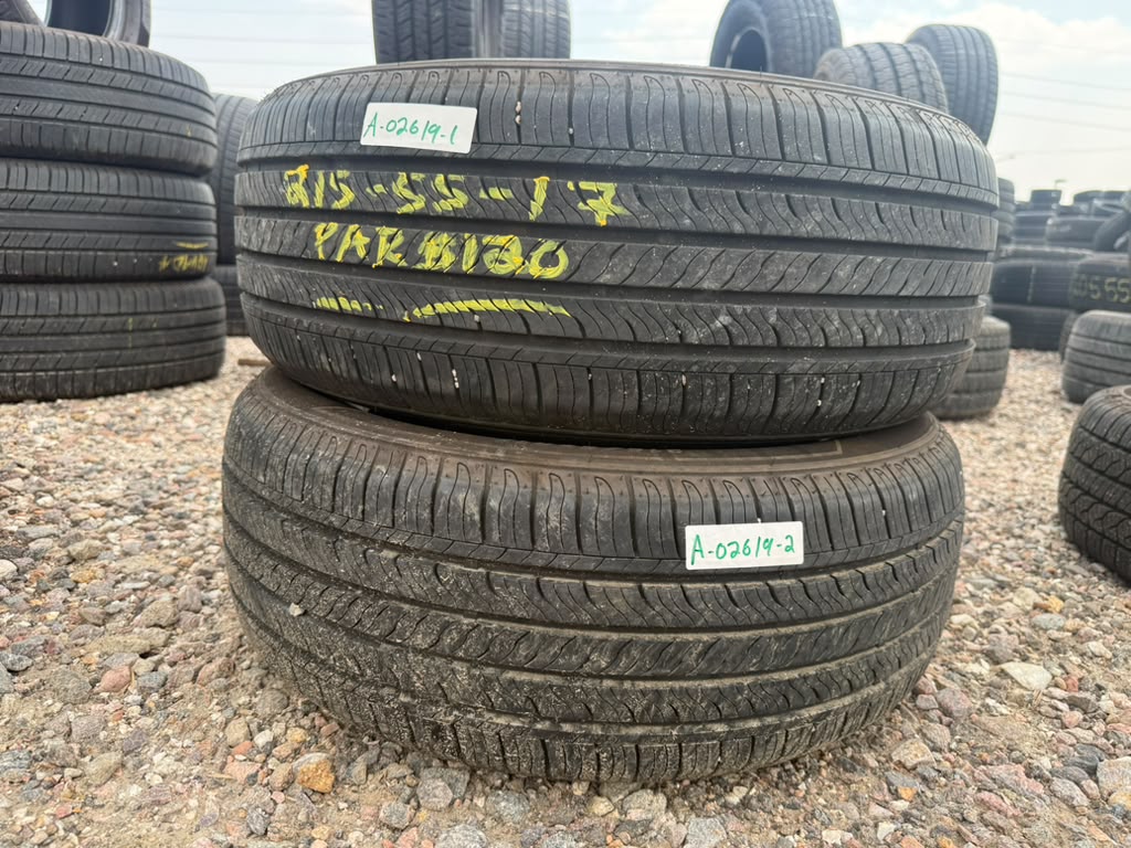 215/55R17 Pair (2 Used Tires)  Blackhawk Street H