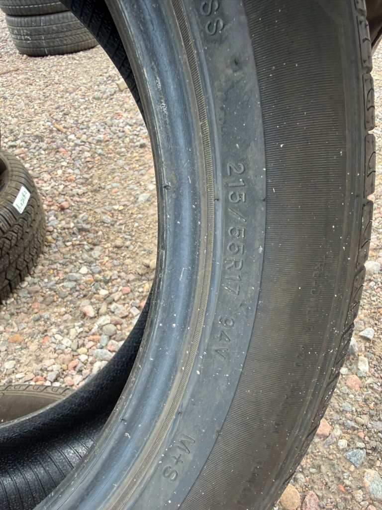 215/55R17 Pair (2 Used Tires)  Blackhawk Street H