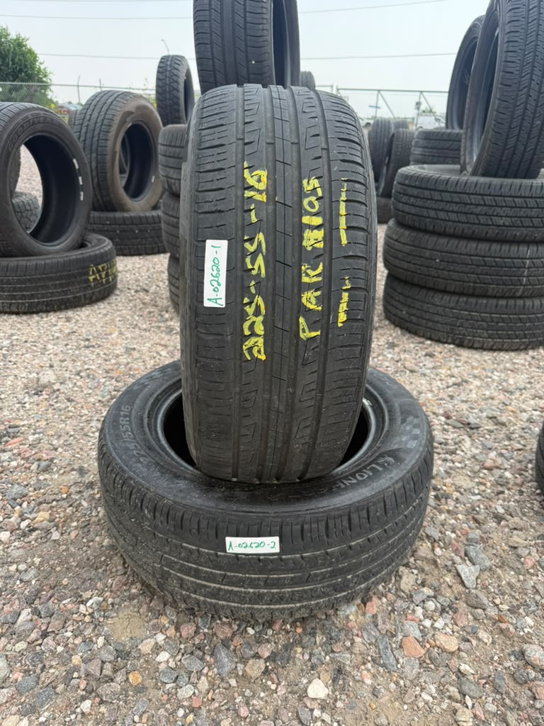 225/55R16 Pair (2 Used Tires) Lionhart LH501