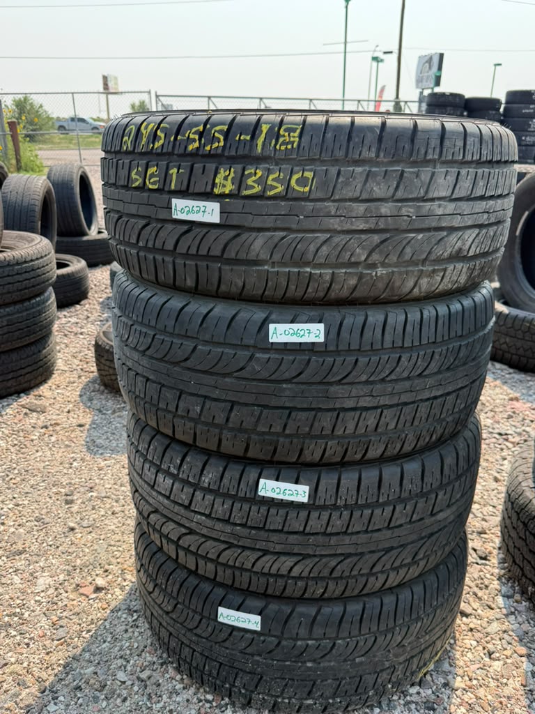 245/55R18 Set (4 Used Tires) Firestone Firehawk GT Pursuit