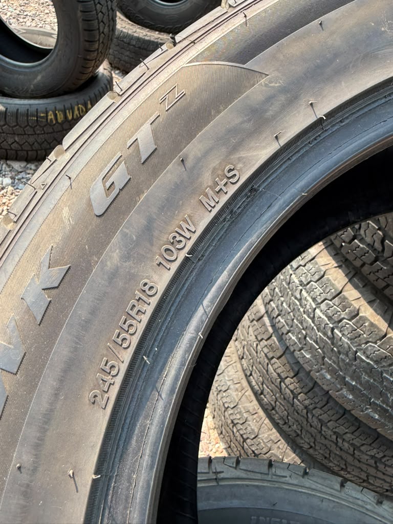 245/55R18 Set (4 Used Tires) Firestone Firehawk GT Pursuit