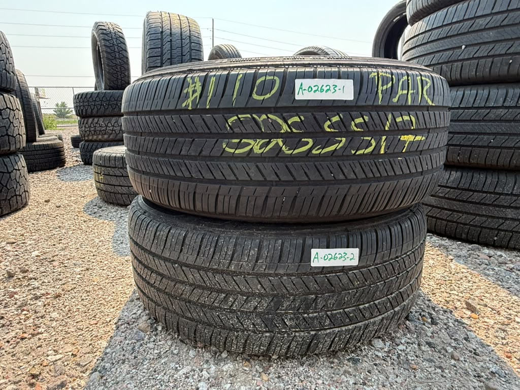 225/55R17 Pair (2 Used Tires) Goodyear Assurance