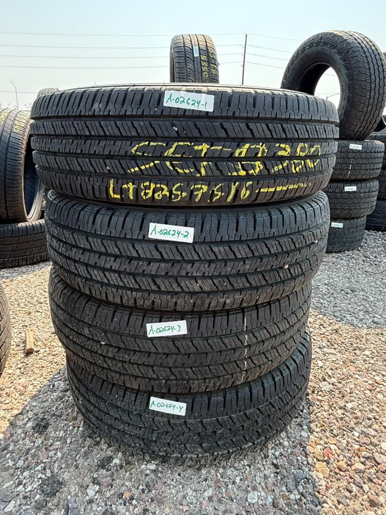 LT225/75R16 Set (4 Used Tires) Hankook Dynapro HT