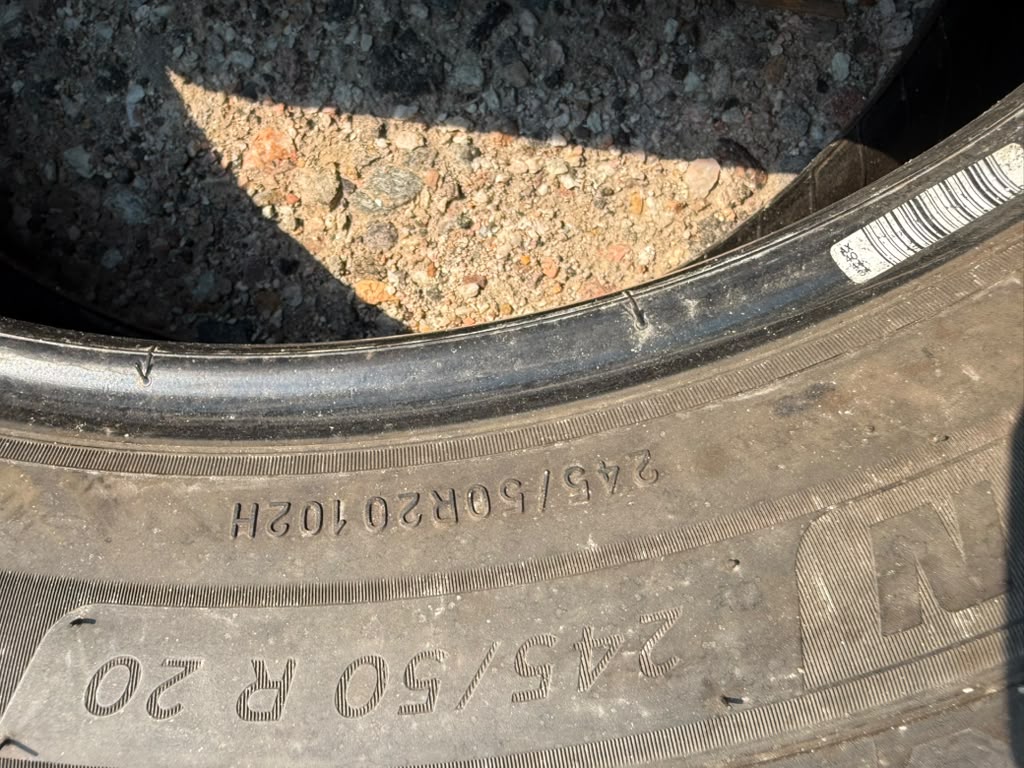 245/50R20 Pair (2 Used Tires) Michelin Defender 2