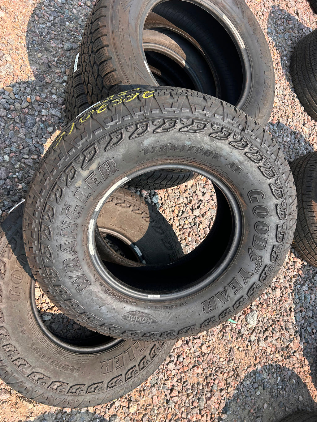265/70R16 Pair (2 Used Tires) Goodyear Wrangler Territory AT