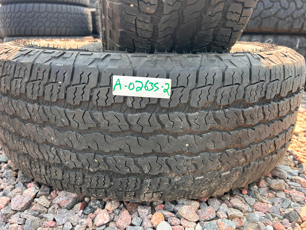 265/70R16 Pair (2 Used Tires) Goodyear Wrangler Territory AT